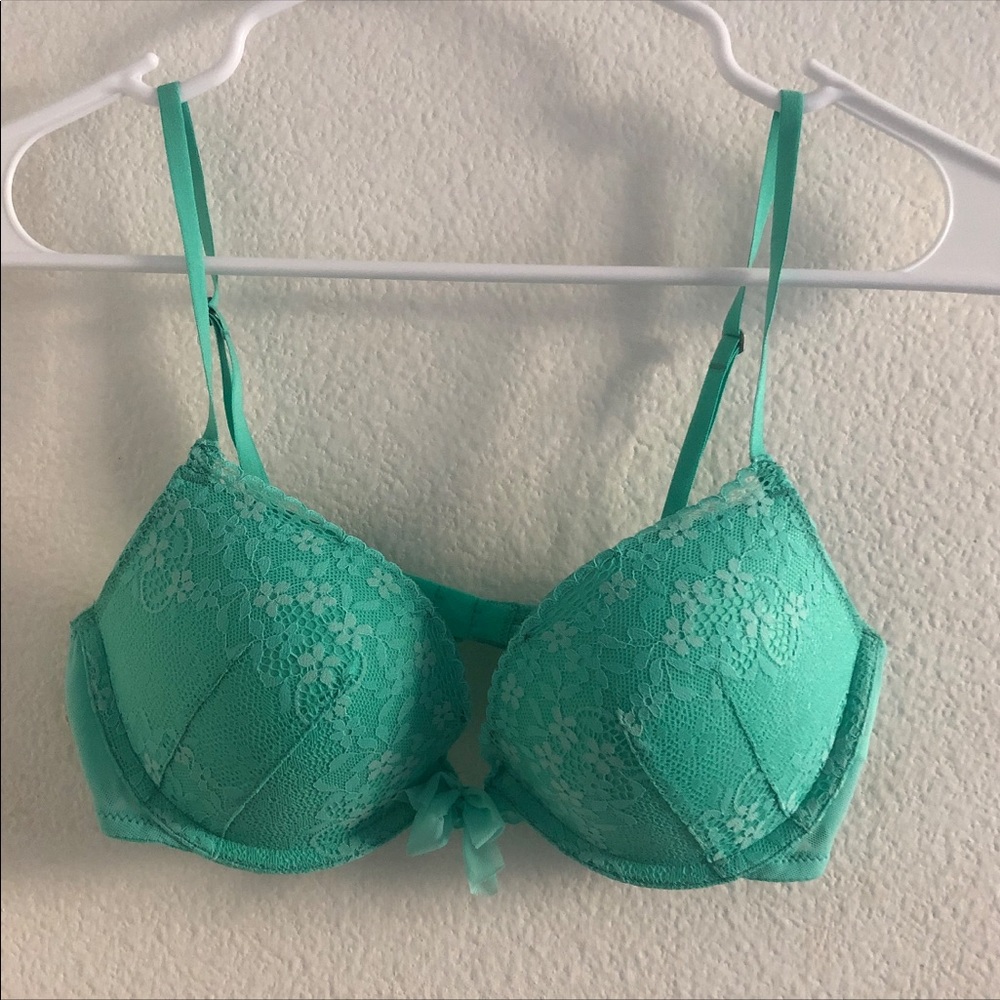 Gilly Hicks PUSH’EM UP PLUNGE Mint/turquoise Bra